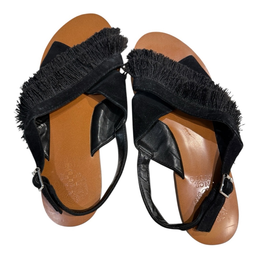 Vince Camuto Black and Brown Sandals EUC CBOX6